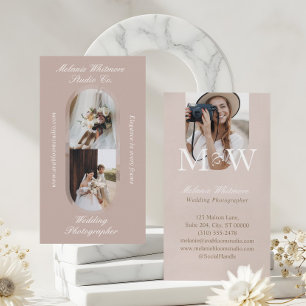 Tarjeta De Visita Fotógrafo de boda con monograma elegante Fotos de 