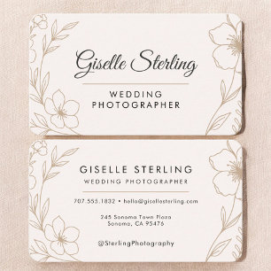 Tarjeta De Visita Fotógrafo de Boda Floral