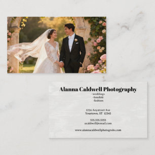 Tarjeta De Visita Fotógrafo de bodas al aire libre Planificador de e