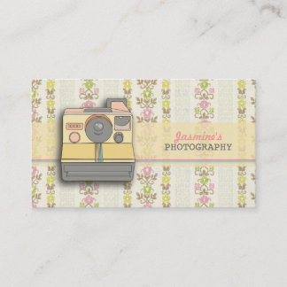 Tarjeta De Visita Fotógrafo de cámara instantánea Retro