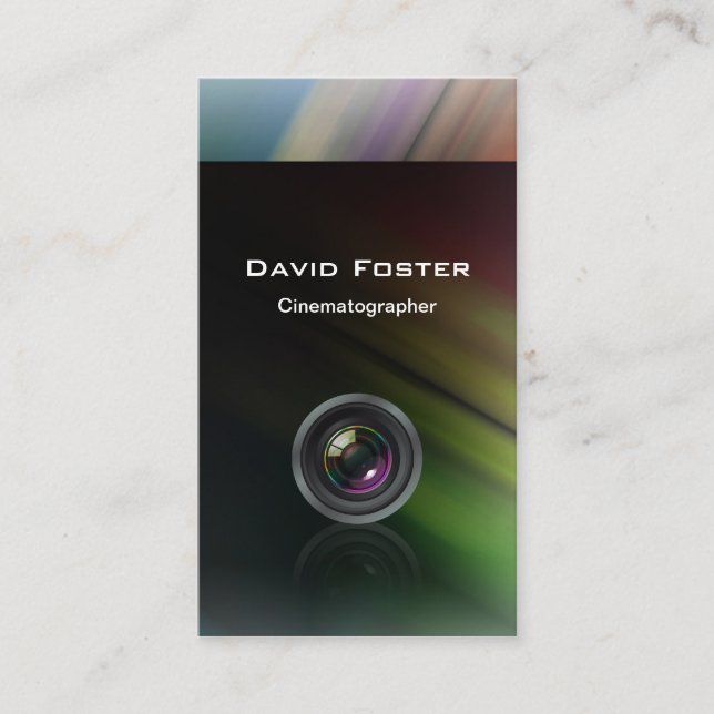 Tarjeta De Visita Fotógrafo de cine de TV (Anverso)