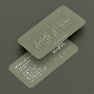 Tarjeta De Visita Fotógrafo de cine Sage Modern