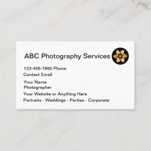 Tarjeta De Visita Fotógrafo de Classy Photography Services
