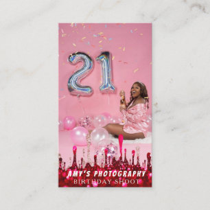 Tarjeta De Visita Fotógrafo de cumpleaños de momentos especiales cap