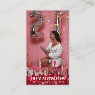 Tarjeta De Visita Fotógrafo de cumpleaños de momentos especiales cap