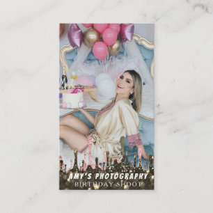 Tarjeta De Visita Fotógrafo de cumpleaños de momentos especiales cap