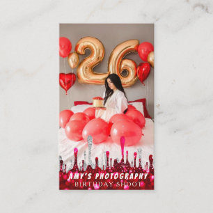 Tarjeta De Visita Fotógrafo de Cumpleaños Momentos Especiales Captur