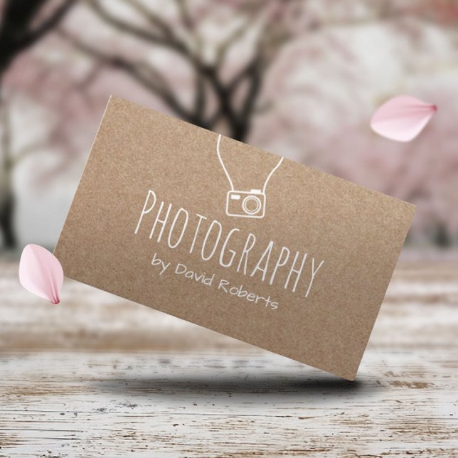 Tarjeta De Visita Fotógrafo de fotografía Cámara Rustic Kraft (Subido por el creador)