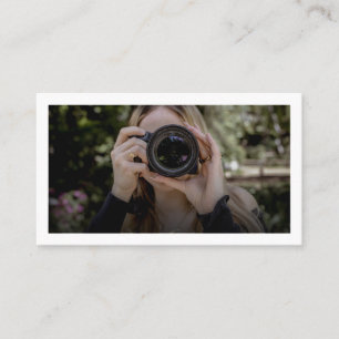 Tarjeta De Visita Fotógrafo de Fotografía de Foto Completa Moderno y