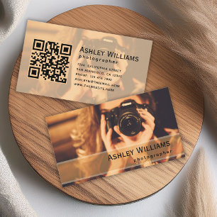Tarjeta De Visita Fotógrafo de fotos y códigos QR