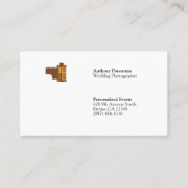 Tarjeta De Visita Fotógrafo de la boda del carrete de película