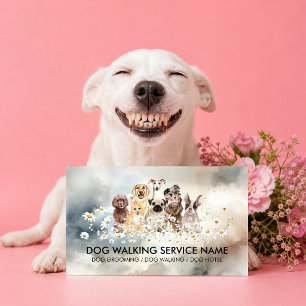 Tarjeta De Visita Fotógrafo de mascotas azules retrato de perro acua