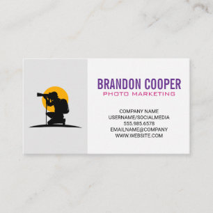 Tarjeta De Visita Fotógrafo de medios   Marketing