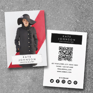 Tarjeta De Visita Fotógrafo de moda de fotografía completa de moda Q