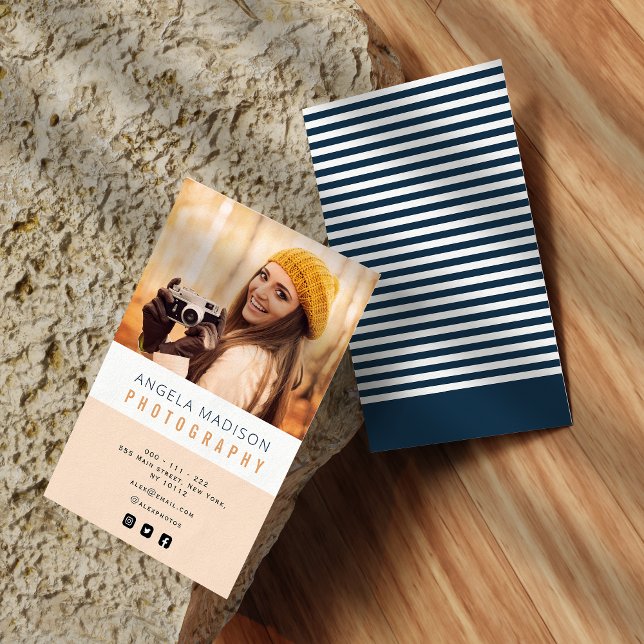 Tarjeta De Visita fotógrafo de moda fotográfica personalizado (Subido por el creador)