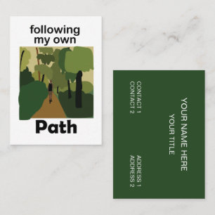 Tarjeta De Visita Fotógrafo de Naturaleza Siguiendo Mi Propio Camino
