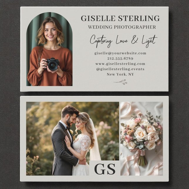 Tarjeta De Visita Fotógrafo de novias Foto guión profesional (Subido por el creador)