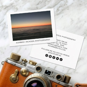 Tarjeta De Visita Fotógrafo de redes sociales minimalista moderno