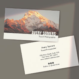 Tarjeta De Visita Fotógrafo de viajes agrega una fotografía