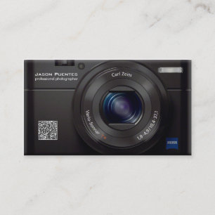 Tarjeta De Visita Fotógrafo del profesional de la cámara digital d