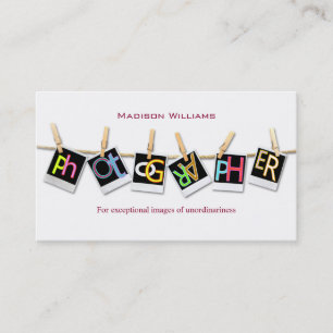 Tarjeta De Visita Fotógrafo diferente único profesional