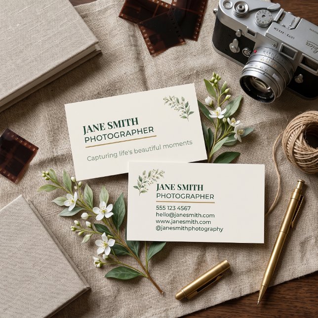Tarjeta De Visita Fotógrafo Elegante (Subido por el creador)