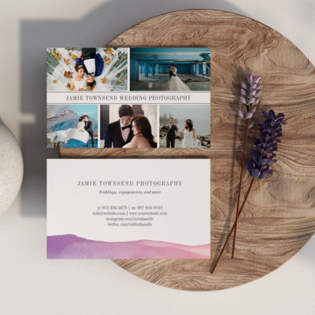 Tarjeta De Visita Fotógrafo elegante del profesional del collage de (Subido por el creador)