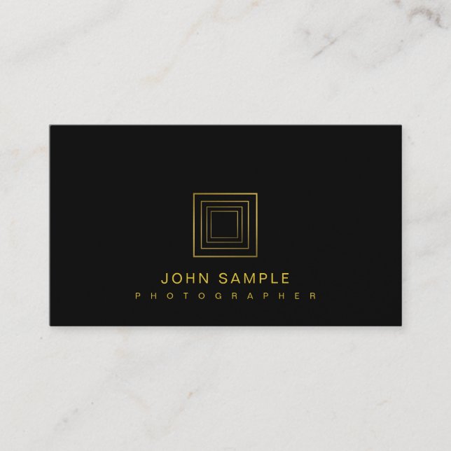 Tarjeta De Visita Fotógrafo elegante fotografía lujo elegante (Anverso)