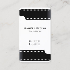 Tarjeta De Visita Fotógrafo FilmRoll Photo Unique Black and White
