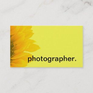 Tarjeta De Visita Fotógrafo floral macro amarillo de la foto el  