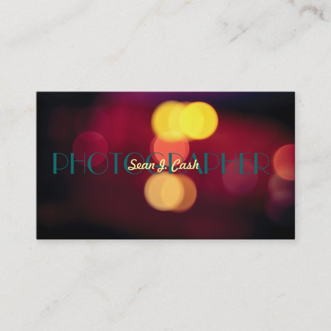 Tarjeta De Visita Fotógrafo, fotografía (Anverso)