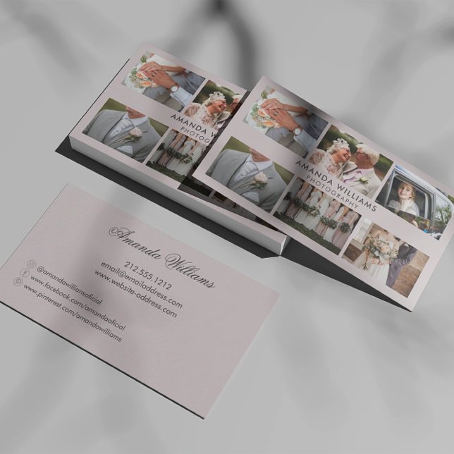 Tarjeta De Visita Fotógrafo/fotografía de Collage de fotos de Rubor (Subido por el creador)