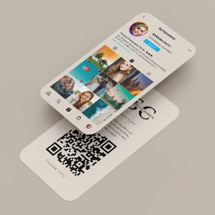 Tarjeta De Visita Fotógrafo Fotografía Moderna Cuadrícula de IG Aren