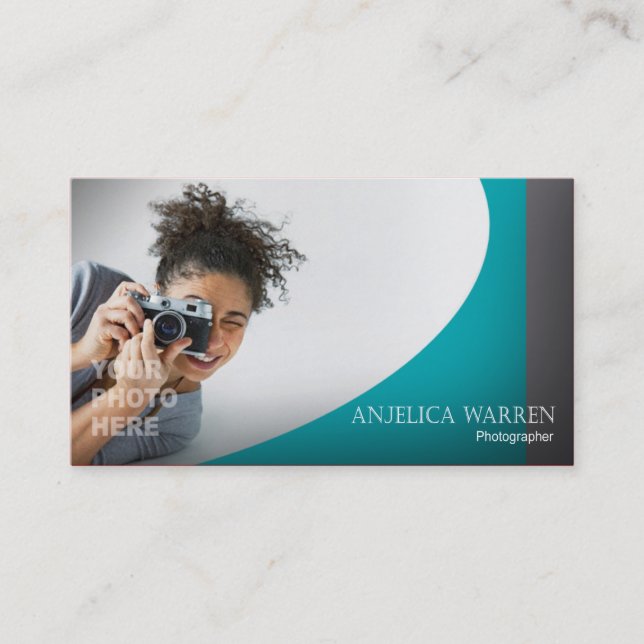 Tarjeta De Visita Fotógrafo, fotografía, Videographer, cámara (Anverso)
