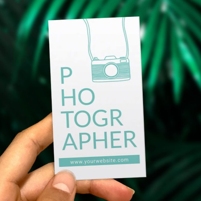 Tarjeta De Visita Fotógrafo fotográfico de cámara corta fotografiado (Subido por el creador)