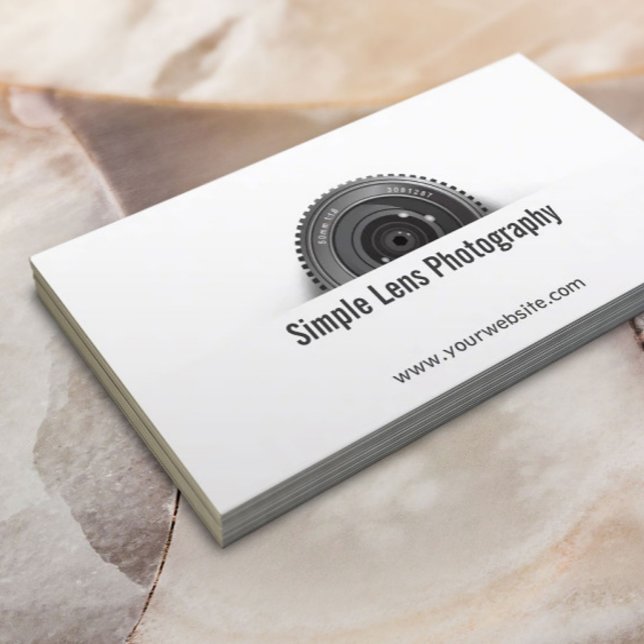 Tarjeta De Visita Fotógrafo fotográfico Minimalista (Subido por el creador)