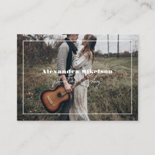 Tarjeta De Visita Fotógrafo fotográfico moderno con código QR