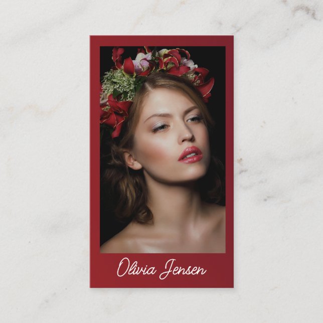 Tarjeta De Visita Fotógrafo fotográfico moderno QR Code (Anverso)