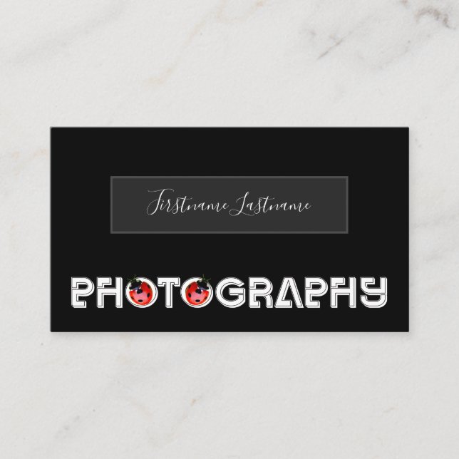 Tarjeta De Visita Fotógrafo fotográfico profesional Videógrafo (Anverso)