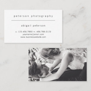Tarjeta De Visita Fotógrafo fotográfico simple minimalista