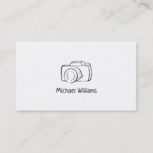 Tarjeta De Visita Fotógrafo Freelance Garabato Cámara Casual