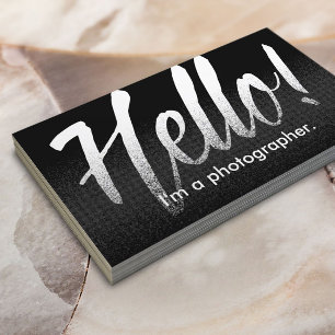 Tarjeta De Visita Fotógrafo Hola Black & White Photography