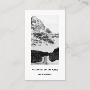 Tarjeta De Visita Fotógrafo independiente mínimo - Blanco y negro