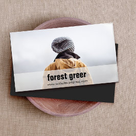 Tarjeta De Visita Fotógrafo independiente simple Añadir foto