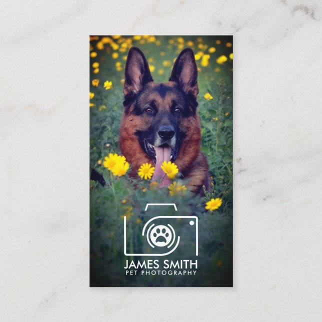 Tarjeta De Visita Fotógrafo mascota - Fotografía animal (Anverso)
