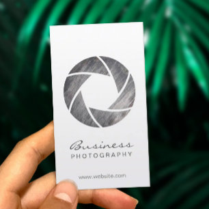 Tarjeta De Visita Fotógrafo Metalizado Shutter Modern Photography