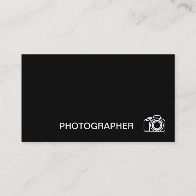 Tarjeta De Visita Fotógrafo Minimalista (Anverso)