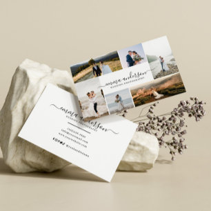 Tarjeta De Visita Fotógrafo minimalista de moda en Collage de fotos