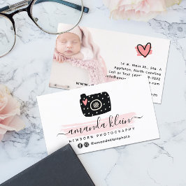 Tarjeta De Visita Fotógrafo Minimalista lindo foto de Personalizado