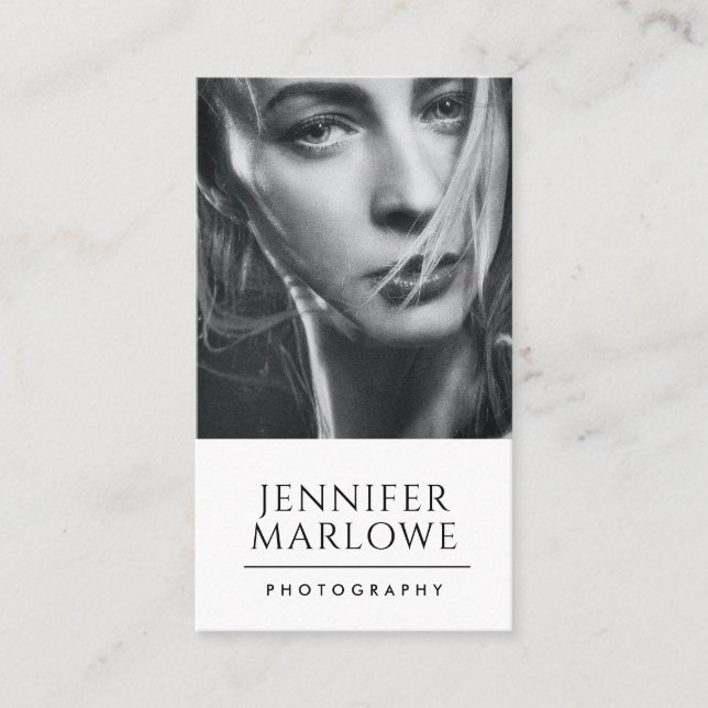 Tarjeta De Visita Fotógrafo Minimalista moderno (Anverso)